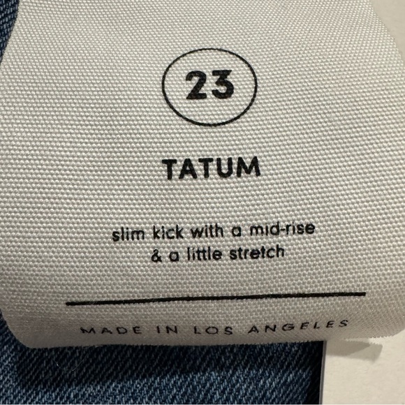 GRLFRND Denim Tatum Mid Rise Jeans Size 23 Always Now Slim Kick - Picture 9 of 11